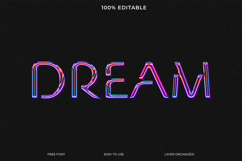 Editable Dream Neon Text Effect Design Product Image 1