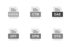 Set Of File Formats Icons Product Image 1