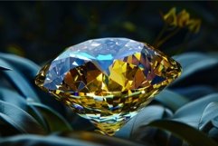 Brilliant diamond on iridescent foliage Product Image 1