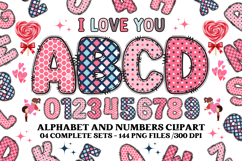 I Love You Alphabet Clip Art, i love you day letters doodle Product Image 1
