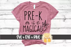 Pre-K Is Magical - Back to School Unicorn SVG PNG DXF Files Product Image 1