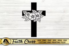 SVG-Flower Cross SVG PNG EPS DXF Cutting and Printing Files Product Image 8