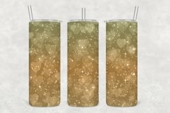 Brown Hearts Glow Tumbler Wrap Sublimation Product Image 1