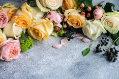 Beautiful floral card concept with fresh roses Product Image 1