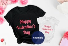 Valentine's day Black t-shirt & Baby bodysuit Mockup PSD Product Image 3