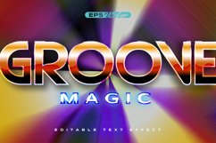 Retro shiny Y2K editable text effect groove magic Product Image 1
