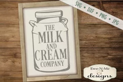Milk and Cream Company Milk Can SVG DXF File Product Image 1