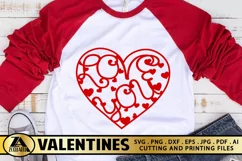 Heart SVG Love Quote SVG Valentines SVG PNG EPS DXF Cut File Product Image 1