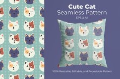 Cute Cat - Seamless Pattern Product Image 1