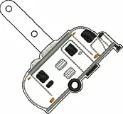 ITH Sleek and Silver Vinyl Key Fob or Bag Tag - Snap Tab Machine Embroidery Product Image 2