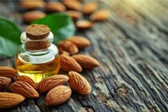 Brown Almond oil nuts. Generate Ai Product Image 1