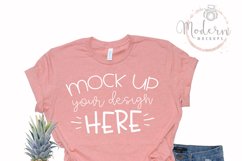 Mock up Bella Canvas 3001 Heather Prism Sunset Unisex Mockup Product Image 1