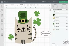 St Patrick's Day Cat svg, Irish Cat svg, Cats svg Product Image 2