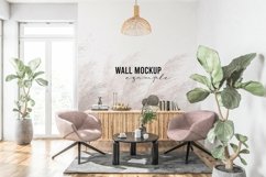 Wall mockup - Wallpaper mockup - Living room scene Product Image 1