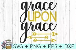Grace Upon Grace SVG DXF PNG EPS Cutting Files Product Image 2
