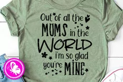 Mom shirt Mothers day decor Mommy and my Love Heart Cuttable Product Image 2