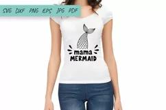 Mama Mermaid SVG, Mermaid SVG file, Mer Mama SVG Product Image 2
