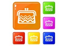 Wallet icons set vector color Product Image 1