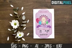 Baby Shower SVG PNG JPEG DXF Crafters SVG - Baby Birth Product Image 1
