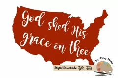 God Shed His Grace on Thee Christian American flag July 4th Product Image 2