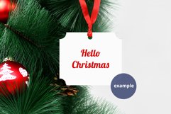 Christmas Sublimation Ornament Mockup, Rectangular Ornament Product Image 3