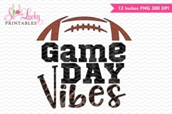 Game day vibes Football watercolor sublimation design Product Image 1