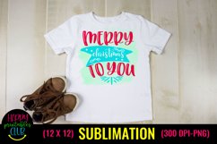 Merry Christmas Sublimation I Holiday Sublimation Design Product Image 2