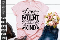 Love Is Patient Love Is Kind SVG Valentines Day Love Quote Product Image 1