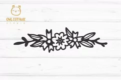 Little Bear with Flowers Crown Svg , Baby Bear Cut File, Ted Product Image 4