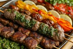 Tender Assorted lula kebab. Generate Ai Product Image 1