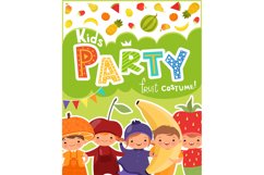 Kids party invitation. Vector design template of invitation Product Image 1