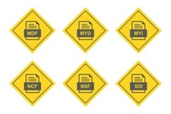 Set Of File Formats Icons Product Image 1