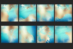 Phone Case, Blue Gold Watercolor Backgrounds Product Image 5