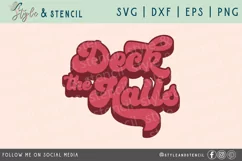 Deck the Halls Retro Christmas SVG - PNG, DXF, SVG, EPS Product Image 2