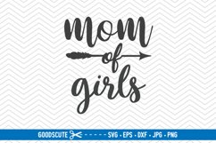 Mom of girls - SVG DXF JPG PNG EPS Product Image 1