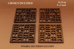 Geometric Coaster Digital Vector File for Laser Cutter. Product Image 3