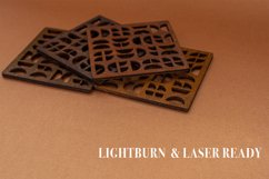 Geometric Coaster Digital Vector File for Laser Cutter. Product Image 4