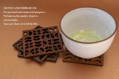 Geometric Coaster Digital Vector File for Laser Cutter. Product Image 5