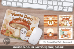 70s Anxious Ghost Mouse Pad Product Image 1