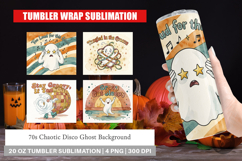 70s Chaotic Disco Ghost Tumbler Product Image 1