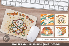 70s Chaotic Disco Ghost Mouse Pad Product Image 1