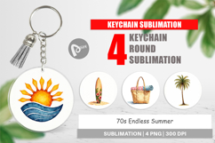 70s Endless Summer Keychain Product Image 1