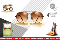 70s Endless Summer Clipart Product Image 1