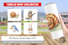 70s Groovy Animal Hippie Tumbler Product Image 1