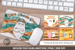 70s Moody Monday Ghost Mouse Pad Product Image 1