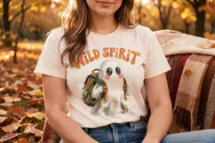 Retro Autumn Campfire Ghosts Sublimation Product Image 5
