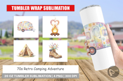 70s Retro Camping Adventure Tumbler Product Image 1