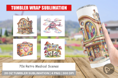 70s Retro Medical Scenes Tumbler Product Image 1