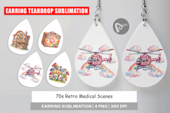 70s Retro Medical Scenes Earring Product Image 1