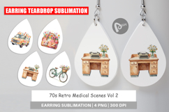 70s Retro Medical Scenes Earring Product Image 1